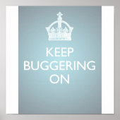 Blijf doorboren - Ice Blue Poster (Voorkant)