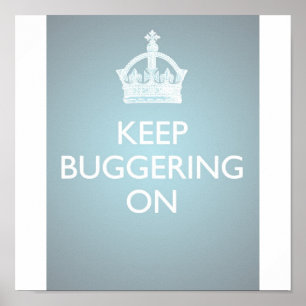 Blijf doorboren - Ice Blue Poster