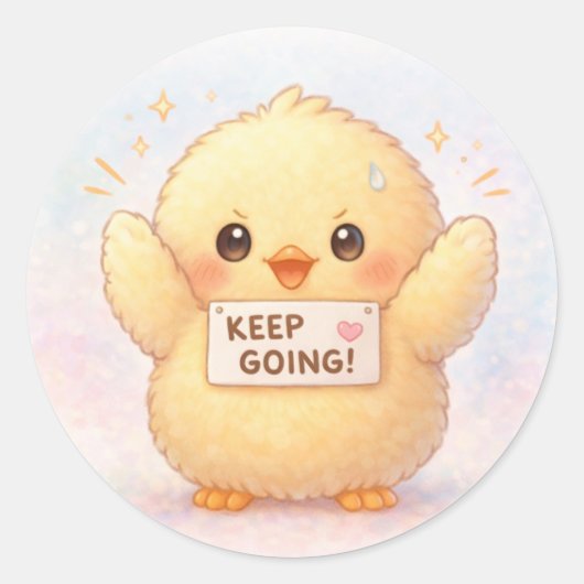 Blijf Doorgaan Alma Cute Chick Sticker (Voorkant)