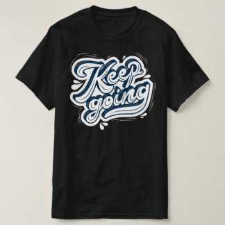 Blijf doorgaan bij de marine en witte mannen zwart t-shirt