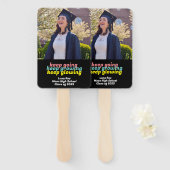 Blijf Doorgaan Blijf Groeien Blijf Stralen Afstude Handwaaier (Voorkant en achterkant)