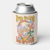 Blijf doorgaan, blijf groeien - Paddenstoel & Bloe Blikjeskoeler (Blikje Achterkant)