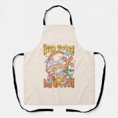 Blijf doorgaan, blijf groeien - Paddenstoelen & bl Schort (Voorkant)