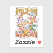 Blijf doorgaan, blijf groeien - Paddenstoelen & bl Sticker (Vel)