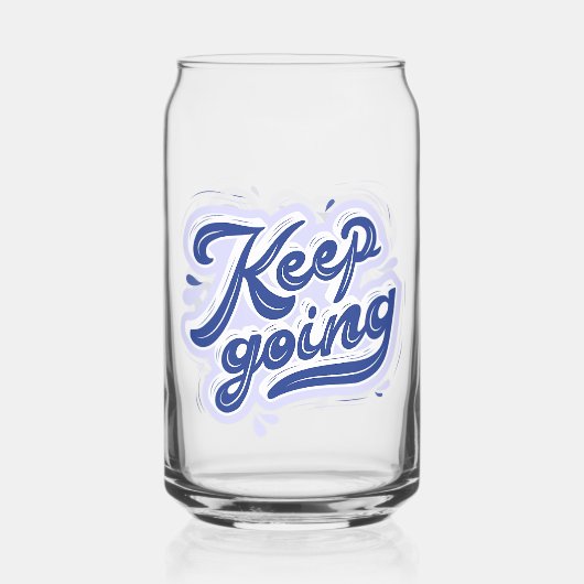 Blijf Doorgaan Blikvorm Glas (Voorkant)