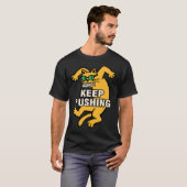 Blijf DOORGAAN Grappige Gele Kat T-shirt (Voorkant volledig)