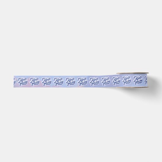 Blijf Doorgaan Grosgrain Lint (Voorkant)