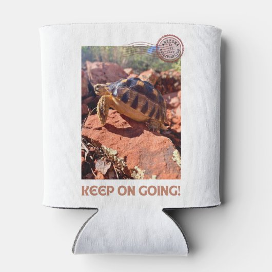 Blijf doorgaan Inspirerend coddiwompling schildpad Blikjeskoeler (Achterkant)