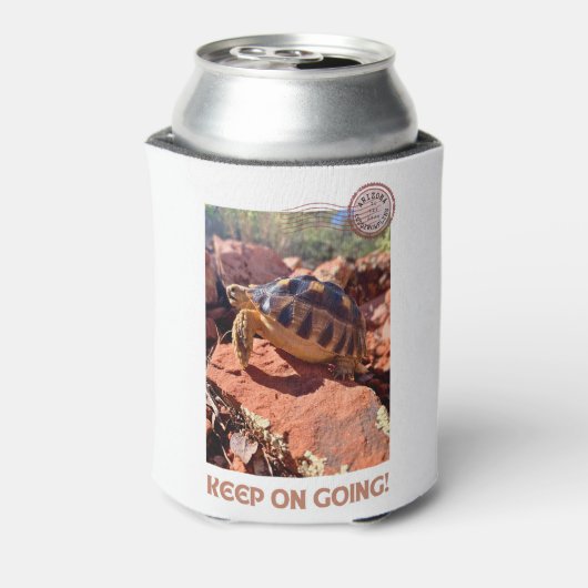 Blijf doorgaan Inspirerend coddiwompling schildpad Blikjeskoeler (Blikje Achterkant)