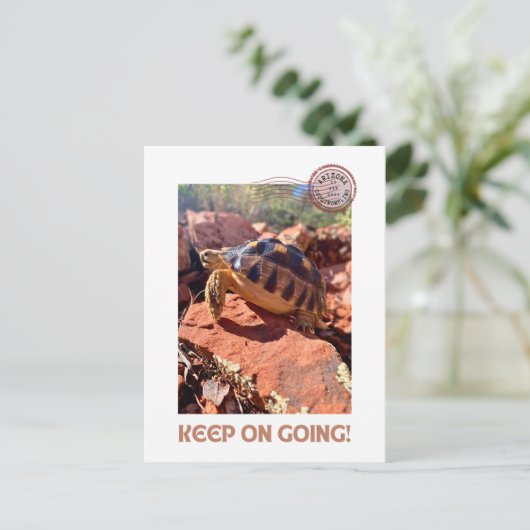 Blijf doorgaan Inspirerend coddiwompling schildpad Briefkaart (Staand voorkant)