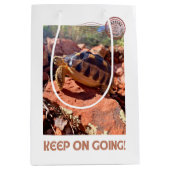 Blijf doorgaan Inspirerend coddiwompling schildpad Medium Cadeauzakje (Voorkant)