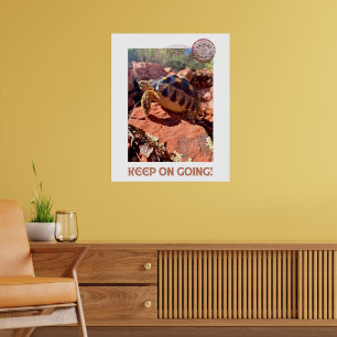 Blijf doorgaan Inspirerend coddiwompling schildpad Poster
