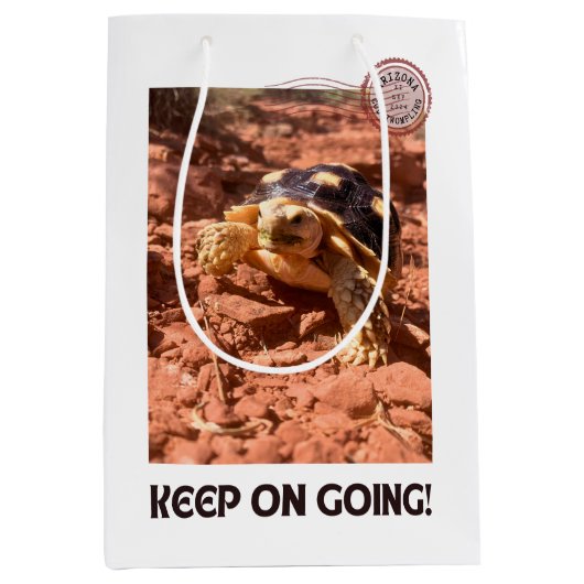 Blijf doorgaan Inspirerend coddiwompling Turtle Medium Cadeauzakje (Voorkant)