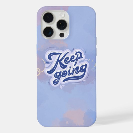Blijf Doorgaan iPhone Hoesje (Achterkant)