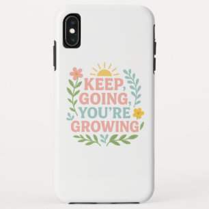 Blijf doorgaan, je groeit Motivatie bloemen Case-Mate iPhone Case