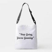 Blijf Doorgaan Je Groeit – Positieve Boodschap Boo Crossbody Tas (Achterkant)