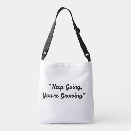 Blijf Doorgaan Je Groeit – Positieve Boodschap Boo Crossbody Tas (Achterkant)