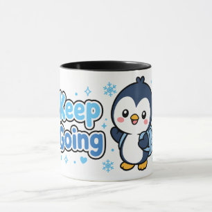 Blijf Doorgaan Kawaii Pinguïn Mok