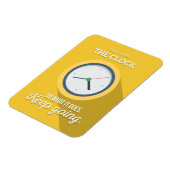 Blijf doorgaan, kijk niet naar de klok geel magneet (Linkerzijde)