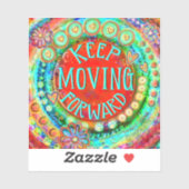 Blijf doorgaan Kleurrijke leuke inspiratie Sticker (Vel)