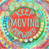 Blijf doorgaan Kleurrijke leuke inspiratie Sticker (Voorkant)