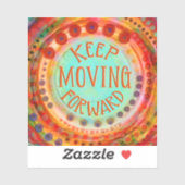 Blijf doorgaan met kleurrijke aanmoediging sticker (Vel)