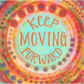 Blijf doorgaan met kleurrijke aanmoediging sticker (Voorkant)