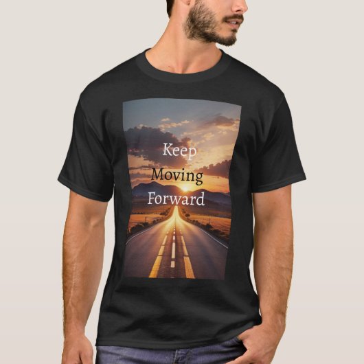 Blijf doorgaan met motivatie t-shirt (Voorkant)