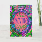 Blijf doorgaan met roze aanmoediging kaart (Voorkant)