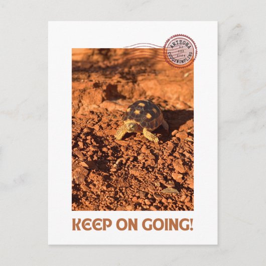 Blijf doorgaan Motivatie coddiwompling schildpad Briefkaart (Voorkant)