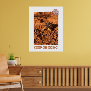 Blijf doorgaan Motivatie coddiwompling schildpad Poster