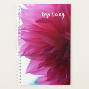 Blijf doorgaan Motivatie herinnering Roze Dalhia F Planner