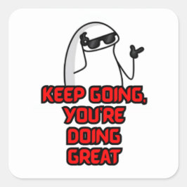 Blijf doorgaan - Motivatie Schattigee Sticker