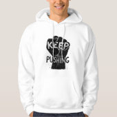 Blijf Doorgaan – Motiverend Typografieontwerp Hoodie (Voorkant)