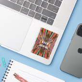 Blijf Doorgaan – Motiverende Quote Sticker (Laptop met iPhone)