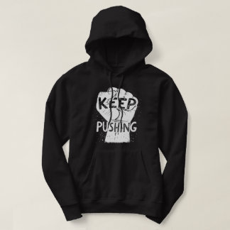 Blijf Doorgaan – Motiverende Typografie Ontwerp Hoodie