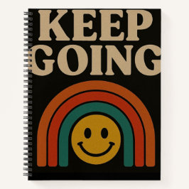 Blijf doorgaan: positiviteit in elke stap notitieboek