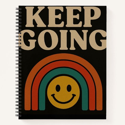 Blijf doorgaan: positiviteit in elke stap notitieboek (Voorkant)