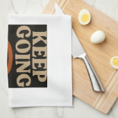 Blijf doorgaan: positiviteit in elke stap theedoek (Quarter Fold)