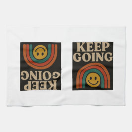 Blijf doorgaan: positiviteit in elke stap theedoek