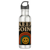 Blijf doorgaan: positiviteit in elke stap waterfles (Voorkant)