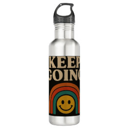 Blijf doorgaan: positiviteit in elke stap waterfles 