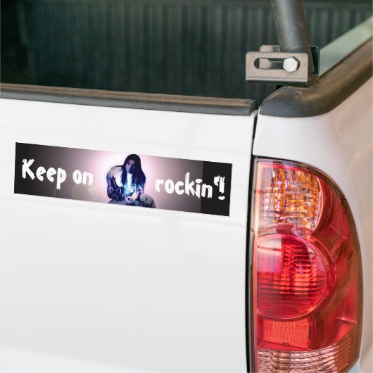 Blijf doorgaan, rockin. bumpersticker (Op Truck)