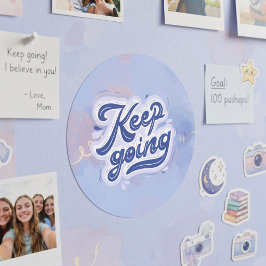 Blijf Doorgaan Ronde Sticker