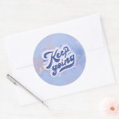 Blijf Doorgaan Ronde Sticker (Envelop)