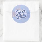 Blijf Doorgaan Ronde Sticker (Tas)