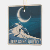 Blijf Doorgaan, Rustig Keramisch Ornament (Links)