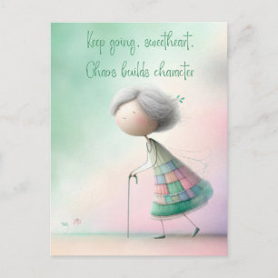 Blijf Doorgaan Schat Inspirerend Citaat Cute Gra Briefkaart