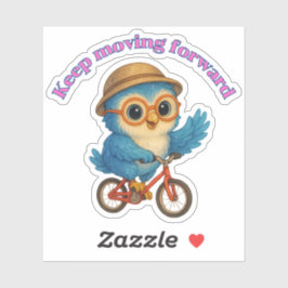 Blijf doorgaan - Schattigee Uil Motivatie Sticker