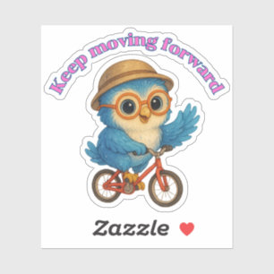 Blijf doorgaan - Schattigee Uil Motivatie Sticker